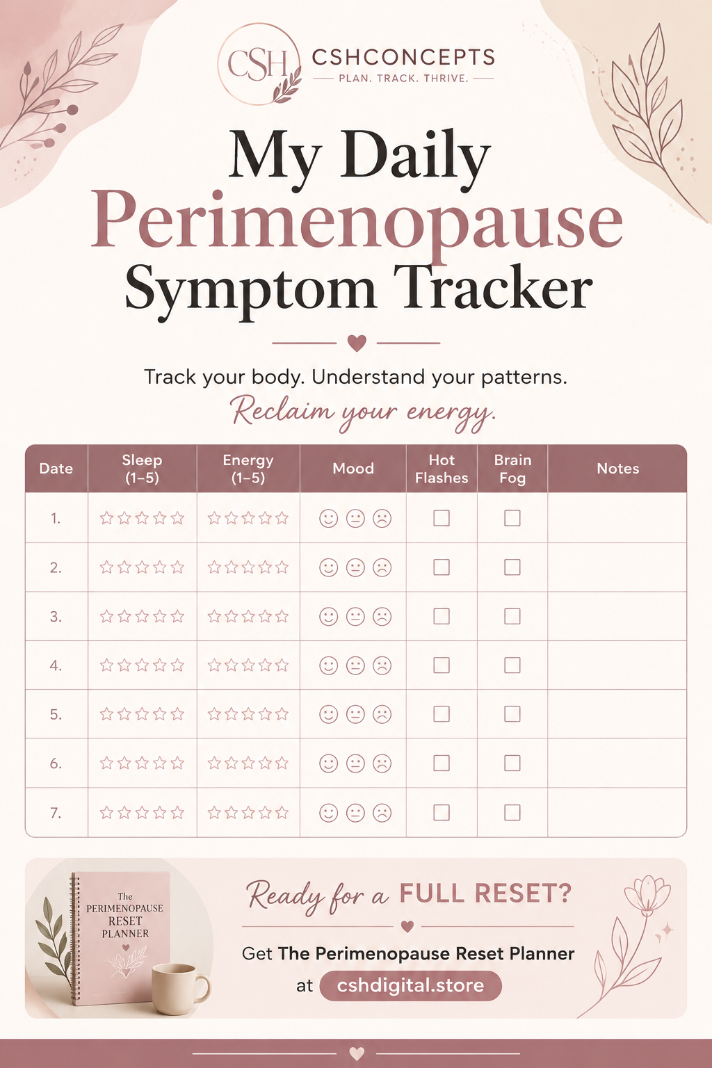 Perimenopause Symptom Tracker — Free Download